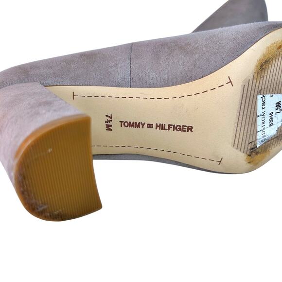 Chunky Heel Suede 7.5 Office Siren 90s Inspired Tommy Hilfiger Women - Picture 5 of 8